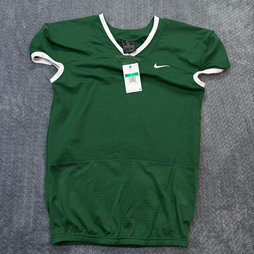 NWT Nike Football Jersey Mens XL Green White Practice Top Team Engineered